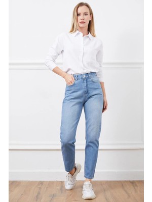 Yüksek Bel Mom Jean Pantolon