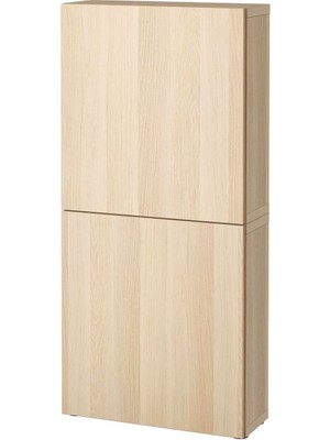 Duvar Dolabı, Ağartılmış Meşe Görünümlü, 60X22X128 Cm, Lappvıken