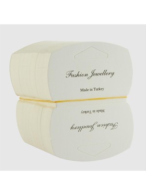 Zengezur Oval Kolye Kartı-Beyaz