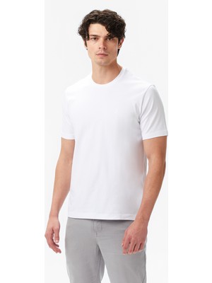 Nautica Erkek Beyaz Classic Fit T-Shirt V55340T.1BW