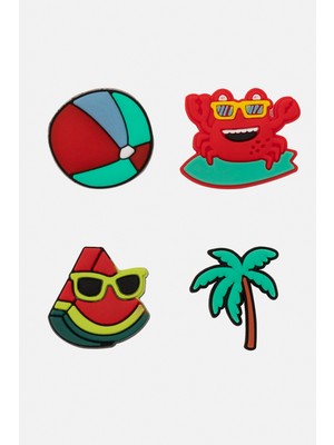 Summer Unisex Renkli 4\'lü Terlik Süsü