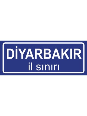 Diyarbakır Il Sınırı Plakası , Dekoratif Aliminyum Levhaya Baskı 8*20CM