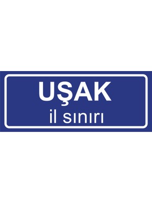 Uşak Il Sınırı Plakası , Dekoratif Aliminyum Levhaya Baskı 8*20CM