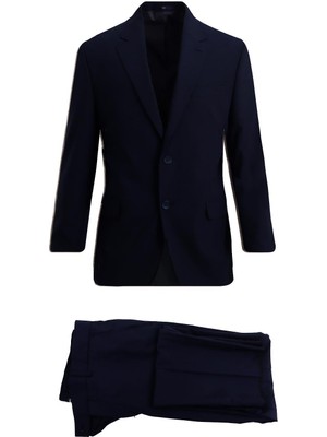 Uki Lacivert Mono Yaka Klasik Takım Elbise