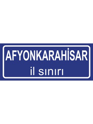 Afyon Il Sınırı Plakası , Dekoratif Aliminyum Levhaya Baskı 8*20CM