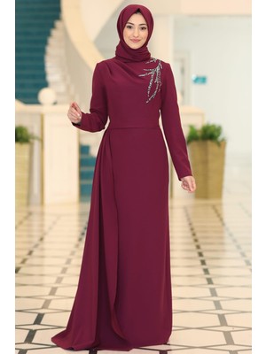 Adel Tesettür Abiye Mürdüm