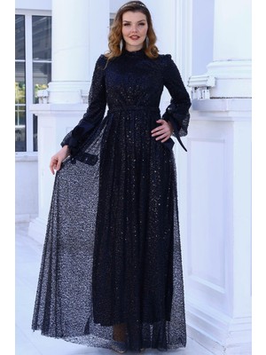 Merve Tesettür Abiye Siyah