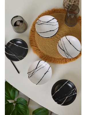 Renkli Mermer Halka Sosluk Çerezlik 13 cm 6'lı Set