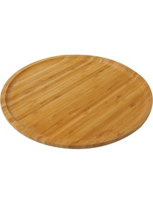 Bambu Lily Dönen Servis Tabağı 28CM, Kahverengi, Şık ve Kullanışlı Küçük Tabak