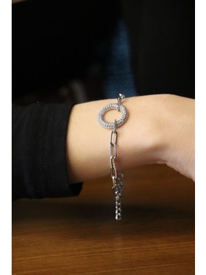 Kadın Gümüş Halkalı Bileklik WTJG005302