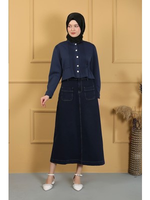 Tesettür Etek Lacivert