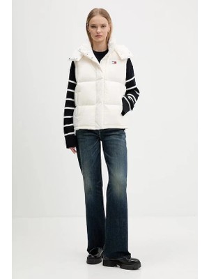 Tommy Hilfiger Tjw Alaska Grid Kuş Tüyü Kadın Beyaz Yelek DW0DW21627YBH
