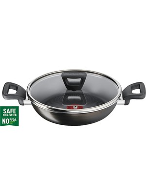 2x Xl Difüzyon Tabanlı Kapaklı 24CM Siyah Sahan, Dayanıklı ve Şık Tasarım