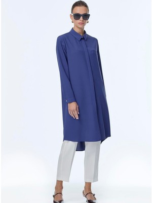 Gizli Düğme Detaylı Tunik  T-0767