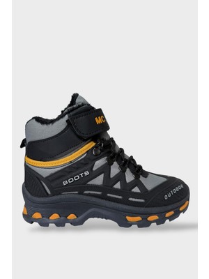 Çocuk Içi Kürklü Fermuarlı Outdoor Bot Siyah - Gri