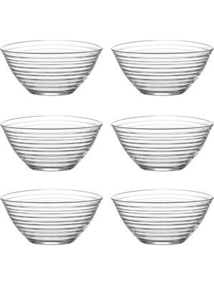 Turuncu 6'lı Derin Cam Kase 300 Cc, Şık ve Kullanışlı Mutfak Gereçleri