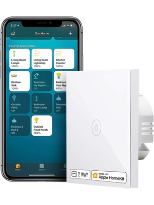 Çift Yönlü Dokunmatik Akıllı Anahtar, Modern ve Şık Tasarım