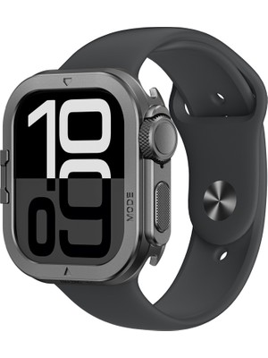 Watch 10 46MM Uyumlu Amazingthing Premium Armor Fit Fullguard Metal Kasa ve Ekran Koruyucu Siyah