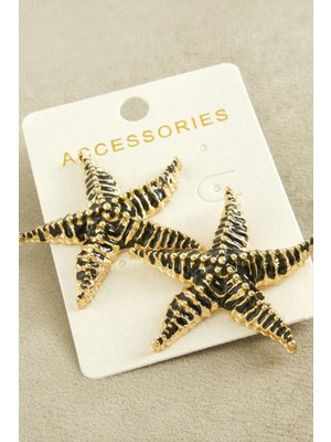 Deniz Yıldızı Mineli Zr Model Küpe