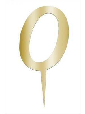 Sarı Renkli Rakam Pasta ve Kek Pleksi