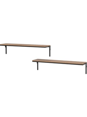 Duvar Rafı Kombinasyonu, Siyah, 101X20 cm