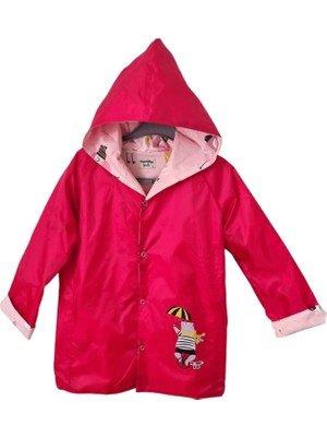 Pembe Içi Kuşlu Yağmurluk