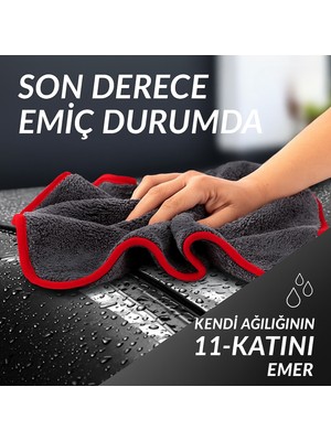 Okavango 2 Adet 70-50 cm Oto Kurulama Bezi Araç Bez ve Sünger Mikrofiber Temizleme Yıkama Cam Araba Kurulama Temizlik Silme Bezleri Havlusu Gri