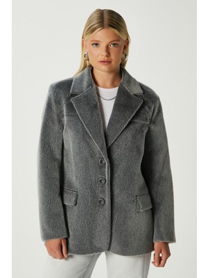 Kadın Tylor Gri Suni Kürk Ceket