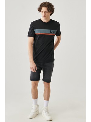 Lee Minimalist Erkek T-Shirt - Kısa Kol Yuvarlak Yaka Günlük