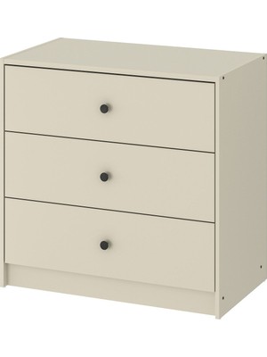 3 Çekmeceli Şifonyer, Açık Bej, 69X67 cm