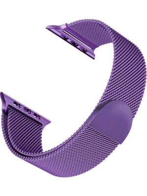 Microsonic Apple Watch Series 11 46MM Kordon Luxe Metal Twist Mor