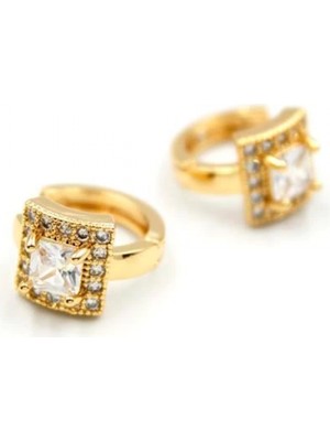 MiraLive Taşlı Küpe - Altın