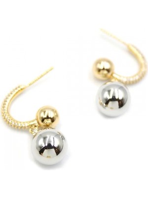 MiraLive Top Halka Küpe - Gümüş