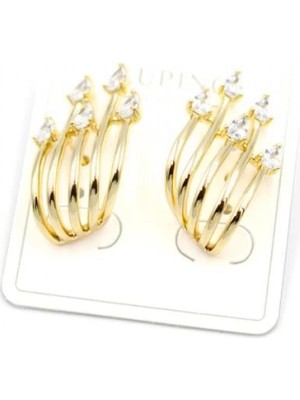 MiraLive Taşlı Küpe - 14K Altın