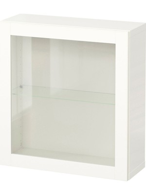 Duvar Dolabı, Beyaz-Şeffaf Cam, 60X22X64 Cm, Sındvık
