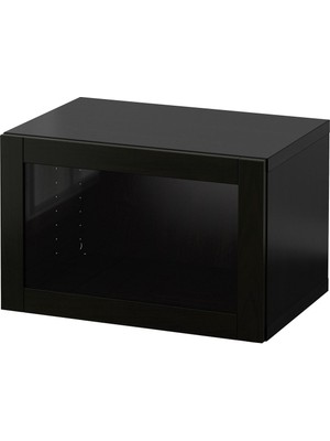 Duvar Dolabı, Venge-Siyah-Kahverengi-Şeffaf Cam, 60X42X38 Cm, Sındvık