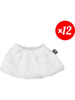 Buharlı Temizleyici Uyumlu Lastikli Havlu Bez Seti 12'li Beyaz