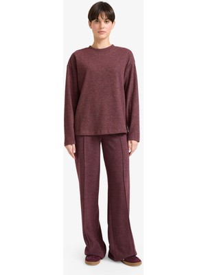 DeFacto Straight Fit Beli Lastikli Geniş Paça Pantolon F1016AX25AU