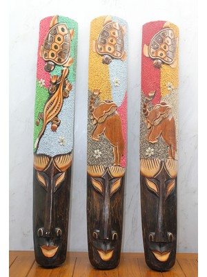 Ahşap Duvara Asmalı 1 Metre Maske