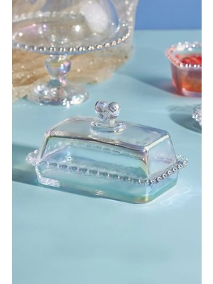 Turuncu Cam Şekerlik, Tereyağlık ve Peynirlik, 17 Cm, Şık ve Kullanışlı Tasarım