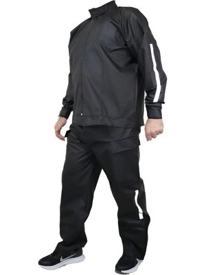 Yağmurluk Takım (Bahçıvan Tipi Askılı Pantolon ve Mont) - Siyah