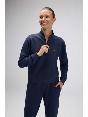 Ellesse Pamuklu Regular Fit Yarım Fermuarlı Dik Yaka Sweat Bayan Sweat EF557