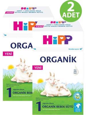 Hipp 1 Organik Keçi Sütü Bazlı Bebek Sütü 400 gr 2 Adet