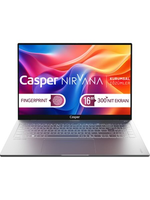 Casper Nirvana S200 300NIT i7-13620H 24GB DDR5 480GB SSD 16" W11H Laptop S200.1362-CV00A-G-F