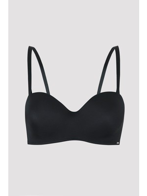 Nbb Siyah Toparlayıcı Straplez Sütyen