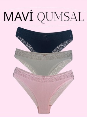 Beli Dantelli Bikini 3'lü Set