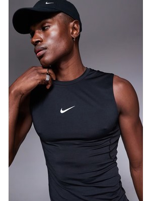 Nike Pro Dri Fit Tight Sleeveless Fitness Training Erkek Dar Kalıp Antrenman Kolsuz Tişört Siyah