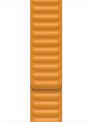 Microsonic Apple Watch Ultra 3 Kordon Leather Link Band Turuncu