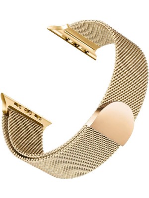 Microsonic Apple Watch Series 11 46MM Kordon Luxe Metal Twist Gold