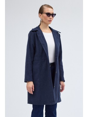 Dikiş Detaylı Tasarım Kaşe Kaban